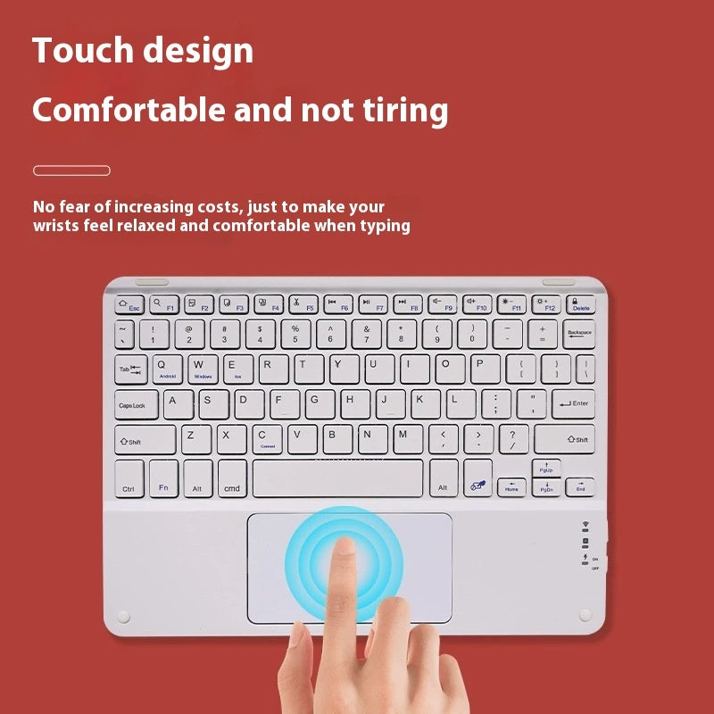 Bluetooth Keyboard With Touch For Mobile Phone Tablet Wireless Rechargeable