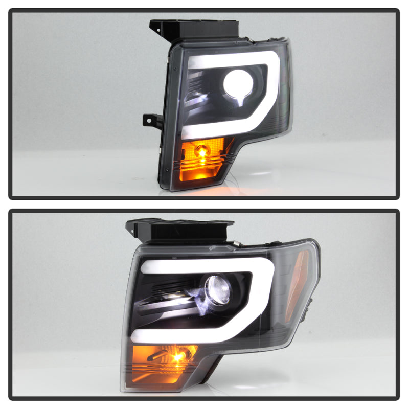 Spyder Ford F150 13-14 Xenon Model Only Light Bar Projector Headlights Black PRO-YD-FF15013PL-BK 5087591
