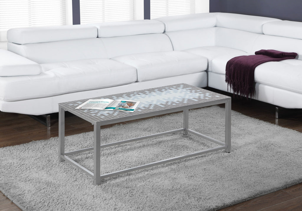 Rectangular Coffee Table with Mosaic Tile Top