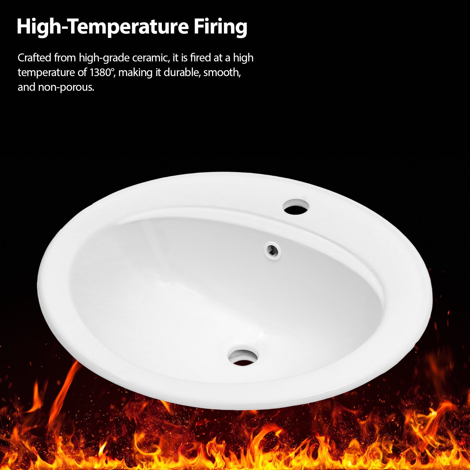 21.8 Inch Drop In Bathroom Sink