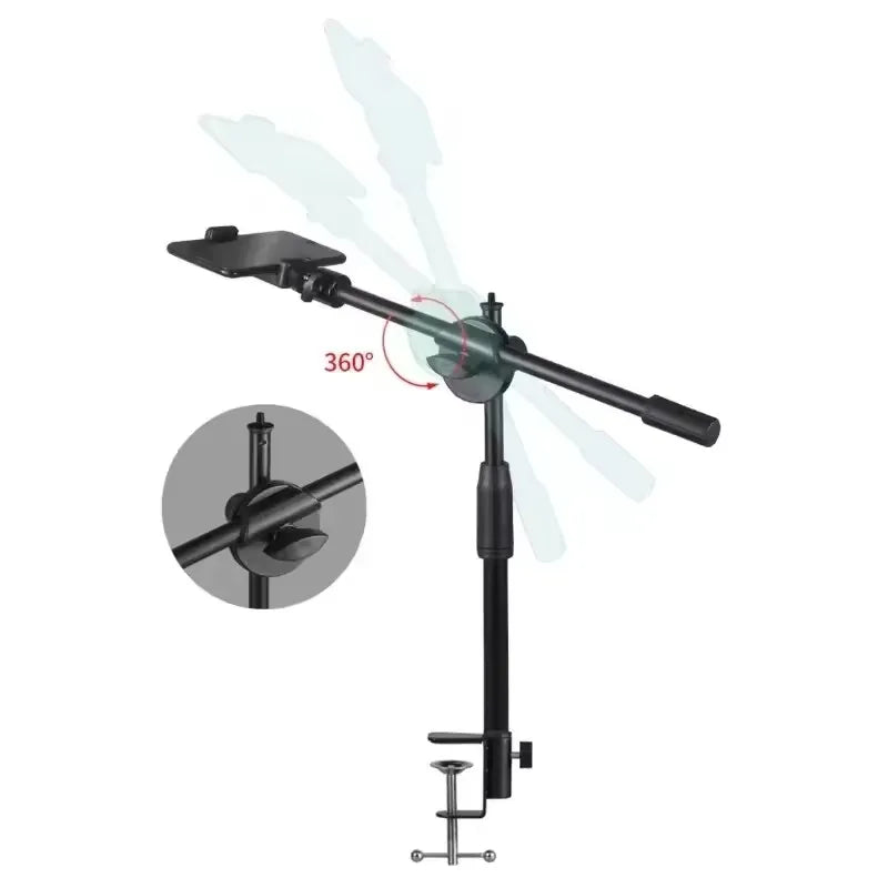 Roreta new Horizontal Tripod for Phone Smartphone Table Overhead Stand for Mobile Cellphone Filming Photography Articulated Arm