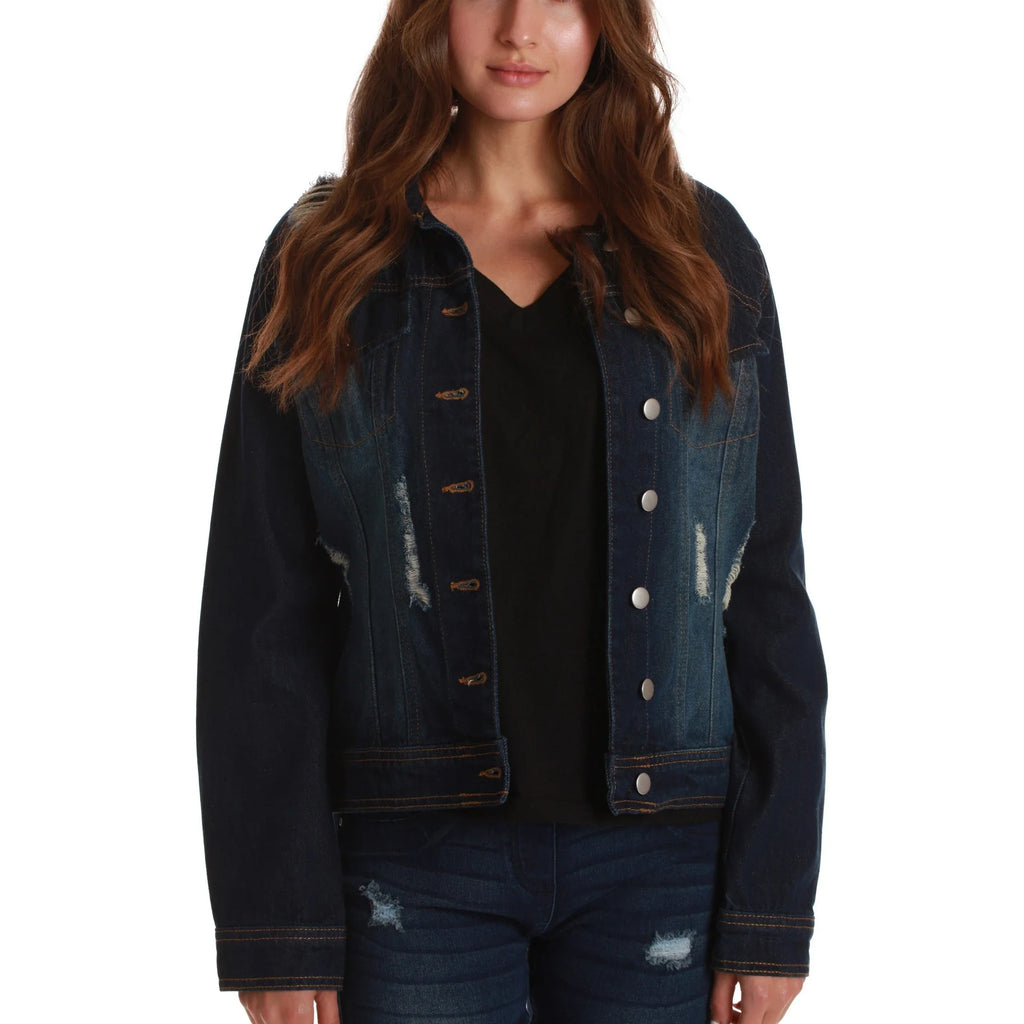 High Premium High Quality Custom Women's Denim Jacket Button Detail Vintage Style Sweet Design OEM Services