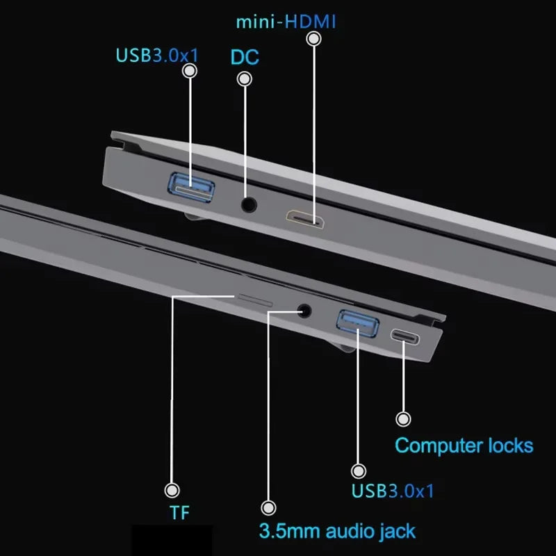New Ultra Slim Laptop 15.6' 16GB RAM 2TB SSD Intel I9 10980HK/9900 Gaming PC 1920*1080 IPS Windows 11 Office Study Computer PC