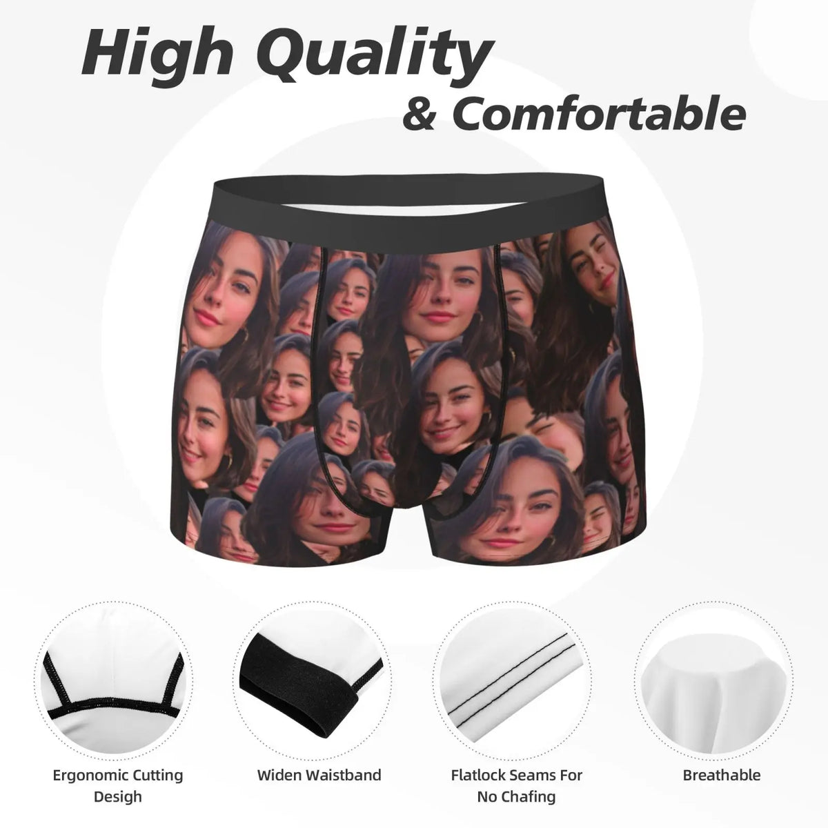 Personalized Face Photo Underwear Custom Boxer Briefs Custom Men Valentine's Day Gift For Husband Anniversary Gift for Dad