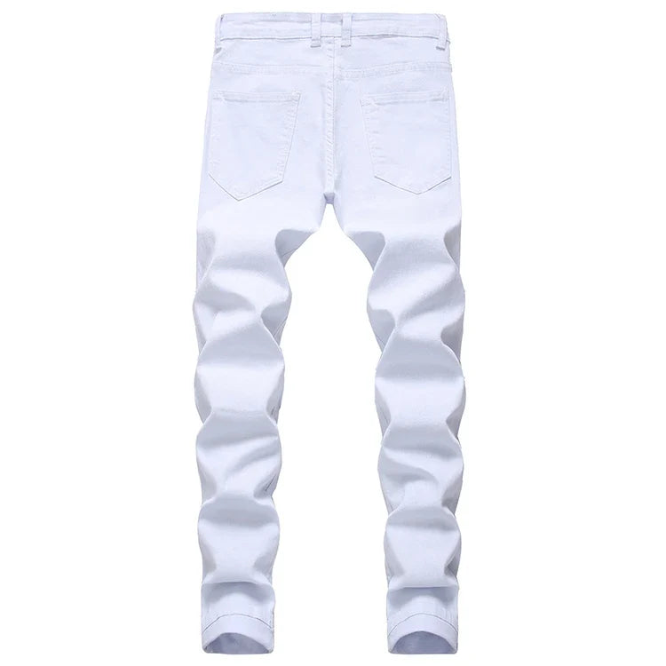 Wholesale High Quality Custom Men Straight High Street Eco-Friendly Breathable 100% Cotton Heavyweight Denim Slim Fit Black