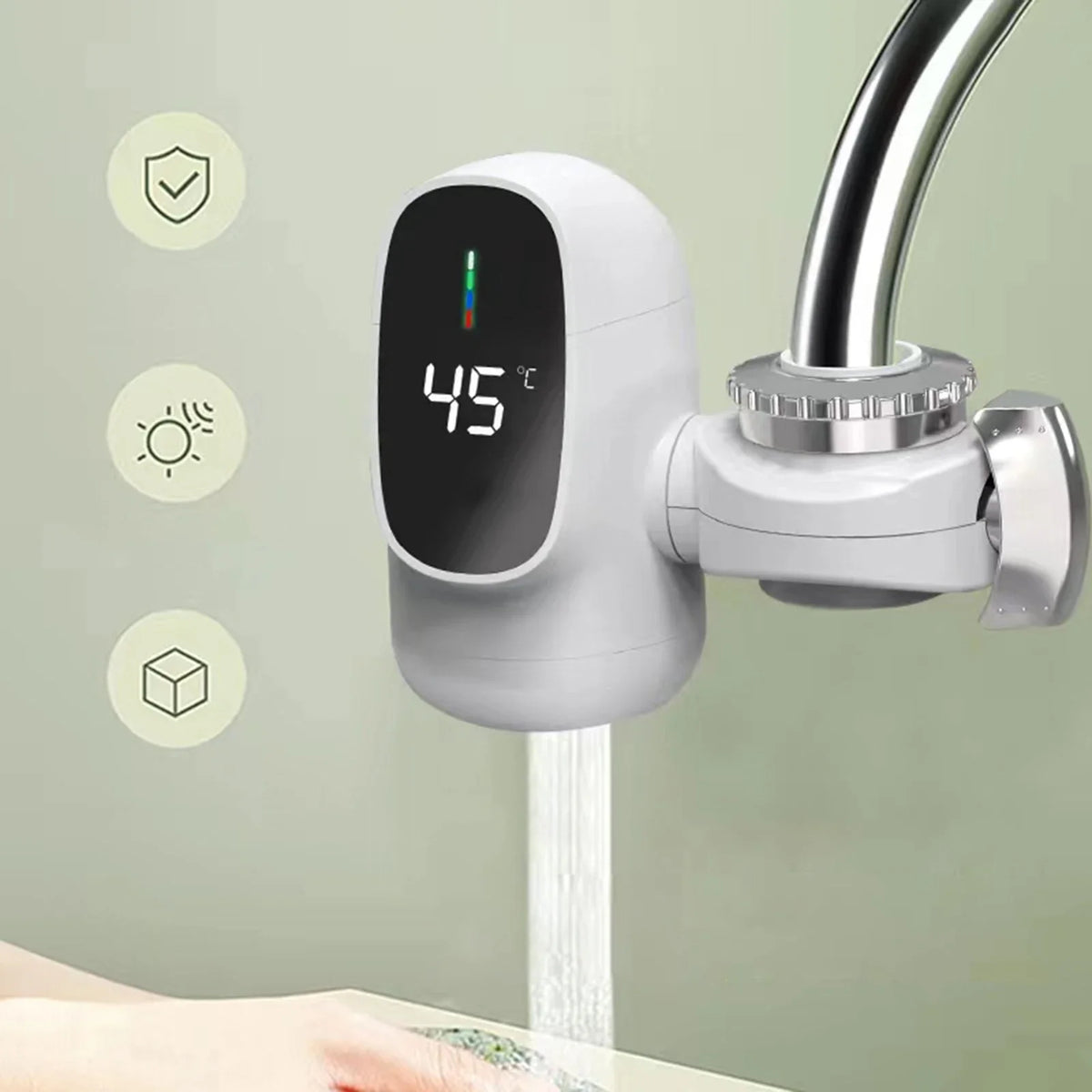 Electric Water Faucet Fast Heating Hot Water Tap Instant Heating Fast-Heating Small Household Water Heater For Kitchens Bathroom