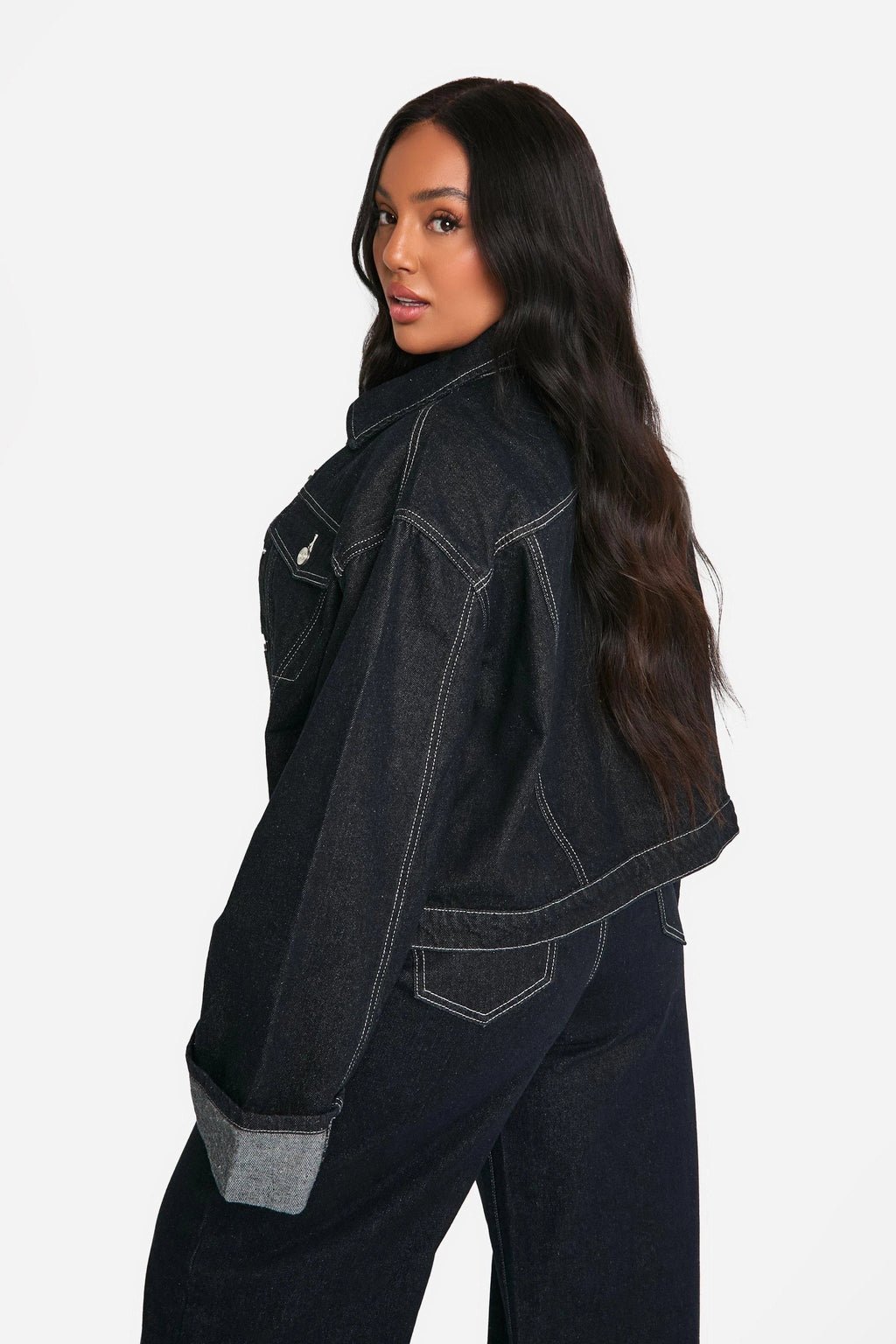 Wholesale Women's Denim Jacket Button Autumn Casual Regular Fit Plus Size Vintage Breathable Stonewashed In-Stock