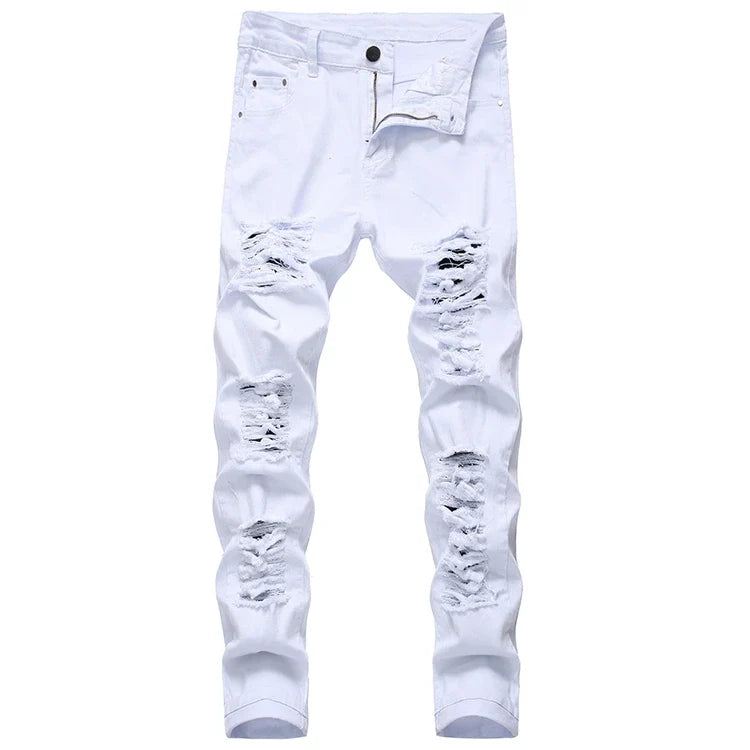 Wholesale High Quality Custom Men Straight High Street Eco-Friendly Breathable 100% Cotton Heavyweight Denim Slim Fit Black