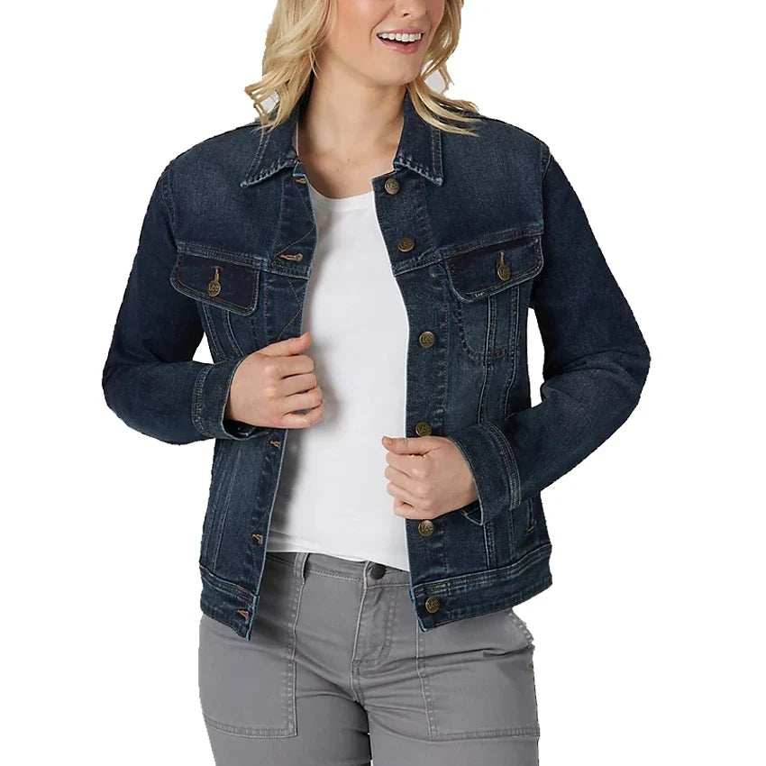 Denim Jackets Hot Selling Women's Slim Fit Washed Turn Down Collar Comfort Fit Vintage Wear High Street Wear OEM Denim Jacket