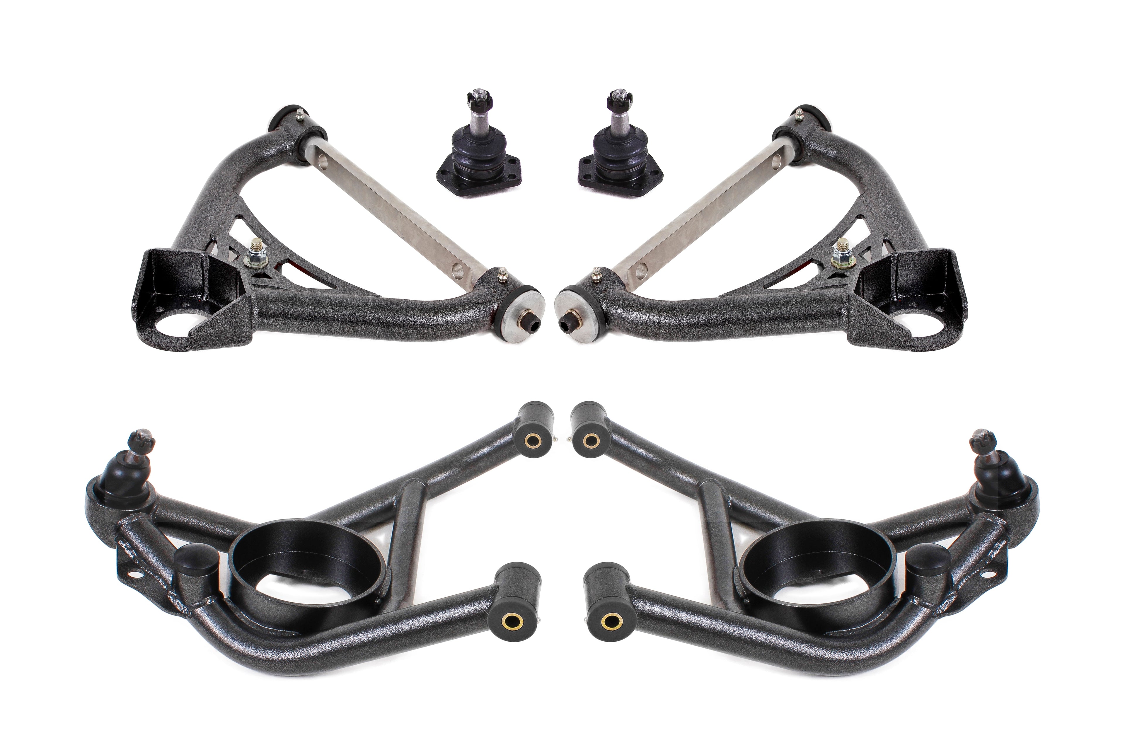 BMR Suspension BMR 70-81 GM F-Body / 75-79 GM X-Body Non-Adjustable A-Arm Kit - Black Hammertone AAK321H