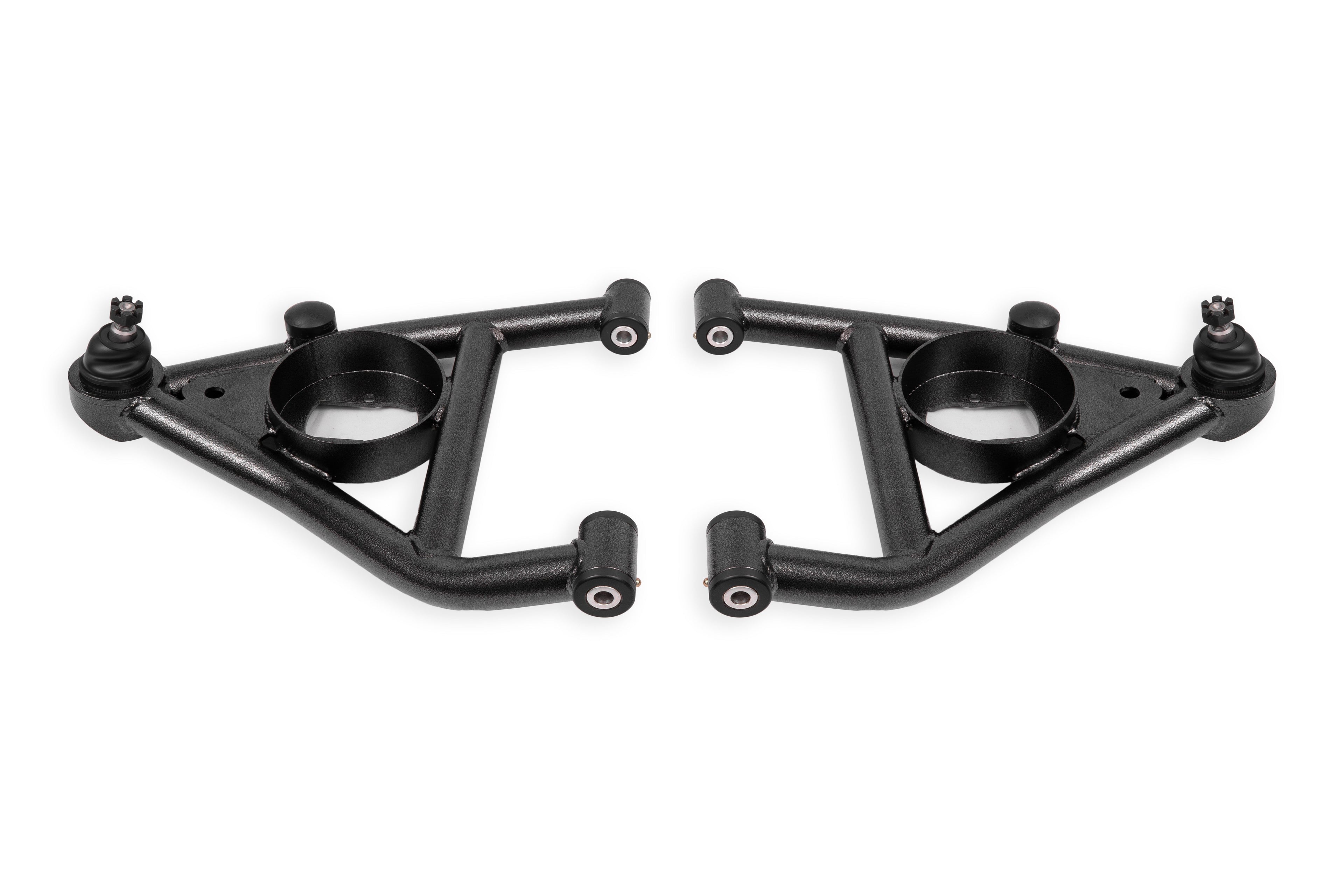 BMR Suspension BMR 67-69 Chevrolet Camaro w/Rear Bump Stops Lower A-Arms w/STD Ball Joint Delrin - Black Hammertone AAL316H