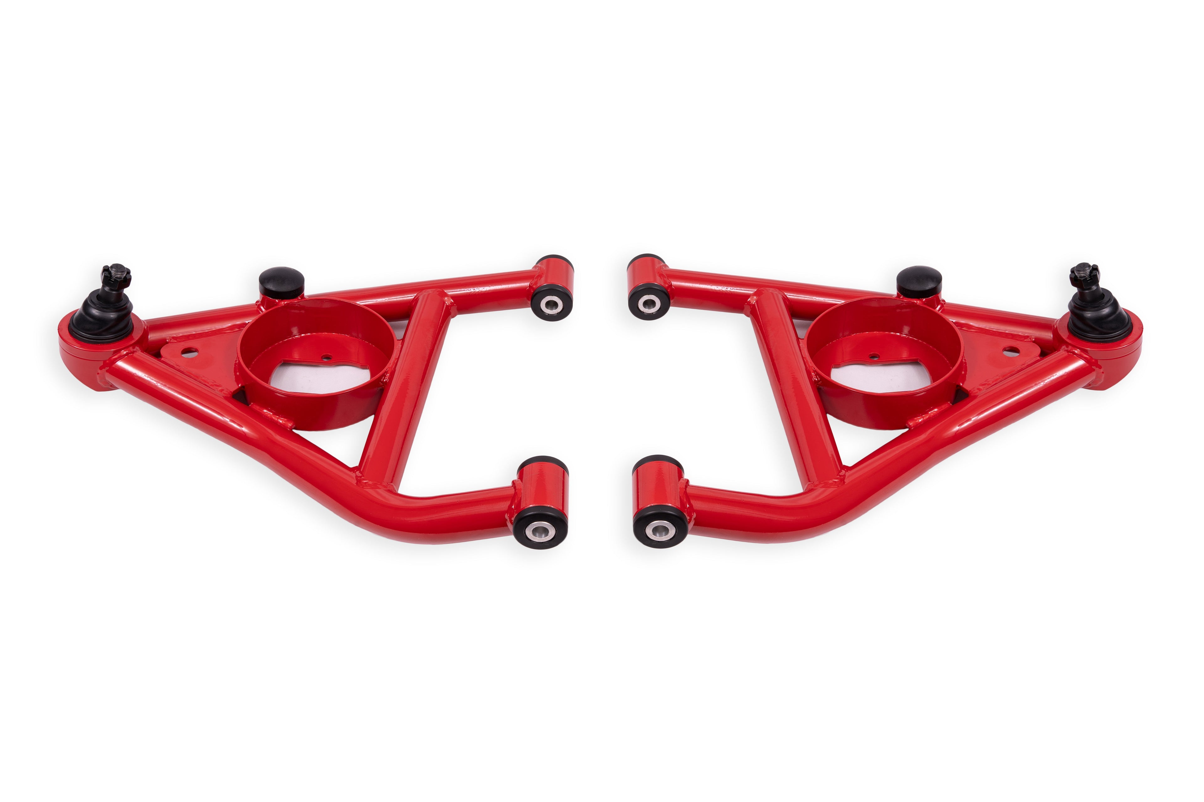 BMR Suspension BMR 67-69 Chevrolet Camaro w/Rear Bump Stops Lower A-Arms w/ STD Ball Joint (Delrin) - Red AAL316R