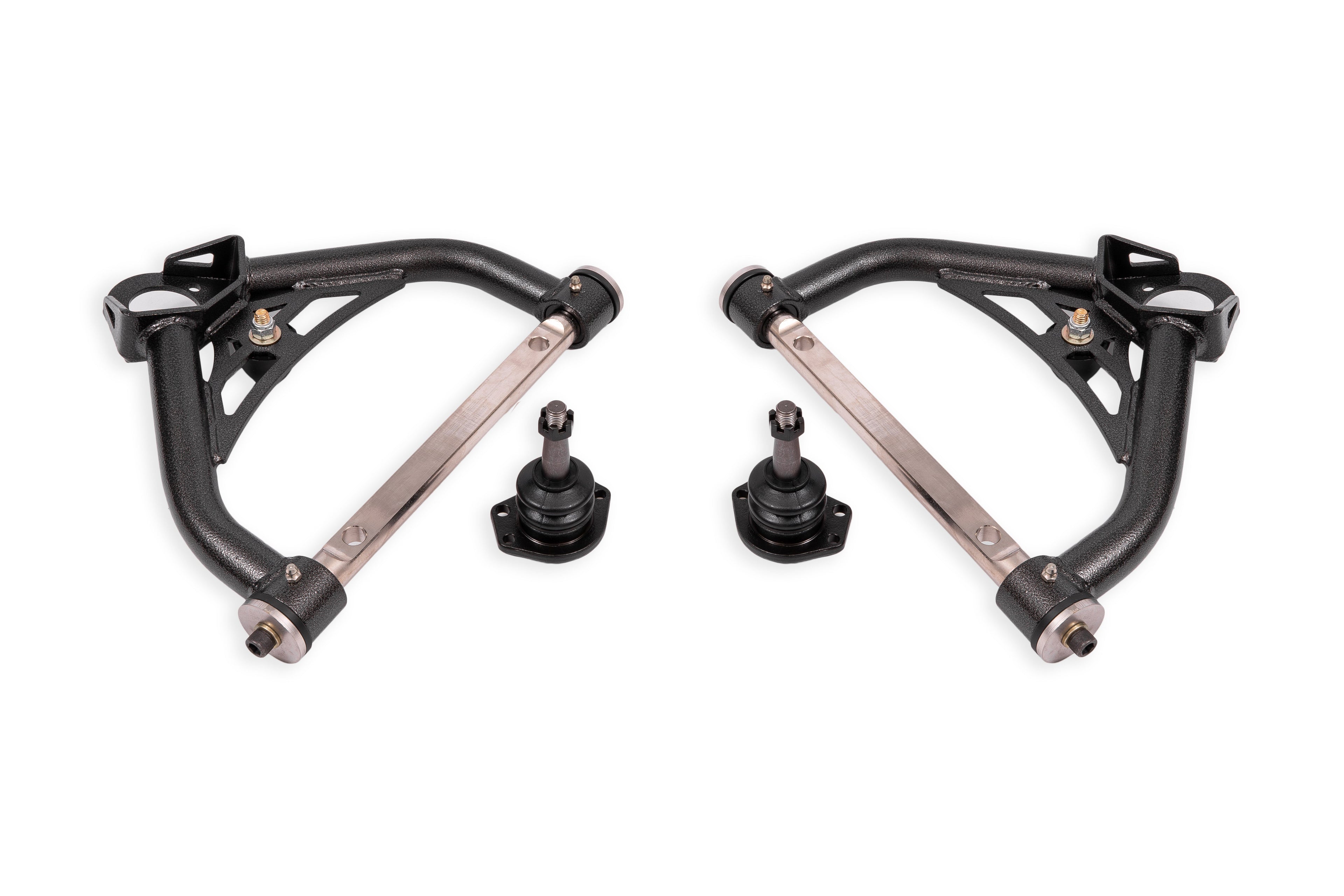BMR Suspension BMR 70-81 Chevrolet Camaro Non-Adj. Upper A-Arms w/ 0.5in Tall Ball Joint (Delrin) -Black Hammertone AAU322H