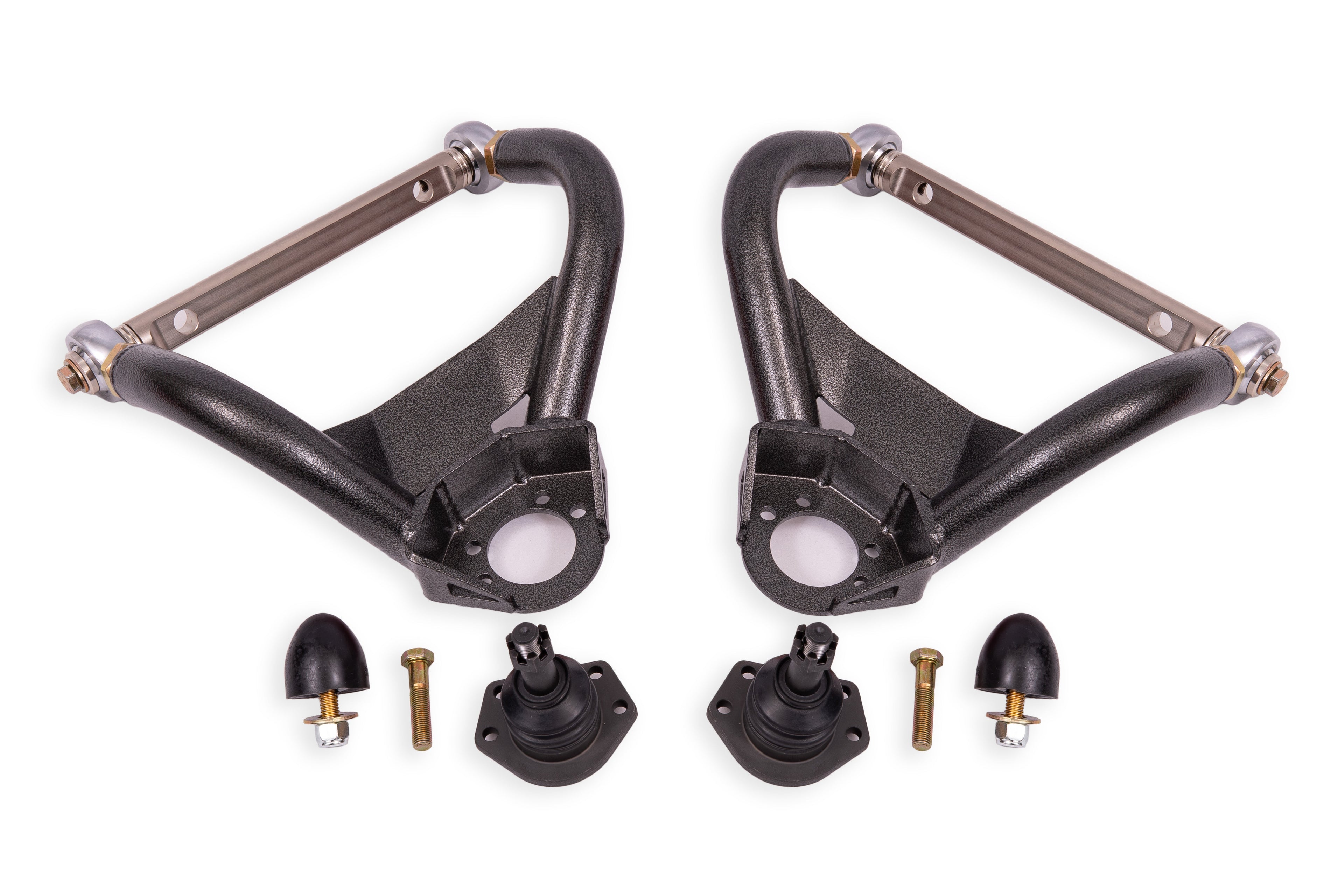 BMR Suspension BMR 64-72 GM A-Body Adjustable Upper A-Arms Standard Ball Joint - Black Hammertone AAU403H