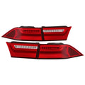 SPYDER xTune 06-08 Acura TSX Light Bar LED 4pcs Tail Lights - Red Clear (ALT-JH-ATSX06-LBLED-RC) 9047527