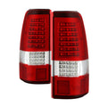 SPYDER xTune 99-02 Chevy Silverado 1500 (w/o Stepside) LED Tail Lights - Red Clear (ALT-JH-CSIL99-CS-RC) 9037627