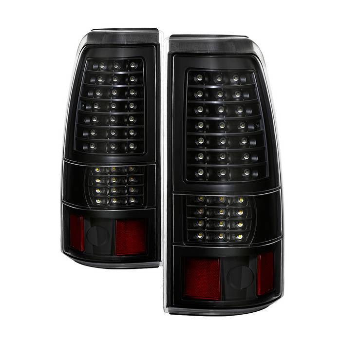 SPYDER xTune 99-02 Chevy Silverado 1500/2500 (w/o Stepside) LED Tail Lights - Blk (ALT-JH-CSIL99-LED-BK) 9037597