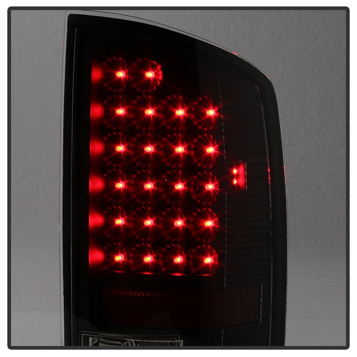 SPYDER Xtune Dodge Ram 07-08 1500 LED Tail Lights w/ LED 3rd Brake Lamps- Black ALT-JH-DR07-LED-SET-BK 9032790
