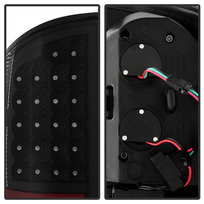 SPYDER Xtune Dodge Ram 07-08 1500 LED Tail Lights w/ LED 3rd Brake Lamps- Black ALT-JH-DR07-LED-SET-BK 9032790
