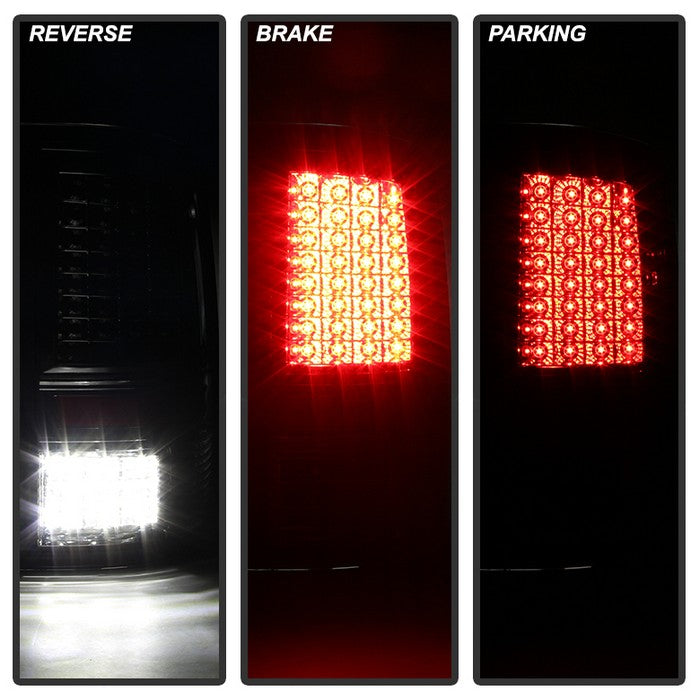 SPYDER Xtune Dodge Ram 1500 09-14 LED Tail Lights Incandescent Model Black Smoke ALT-JH-DR09-LED-G2-BSM 9034831