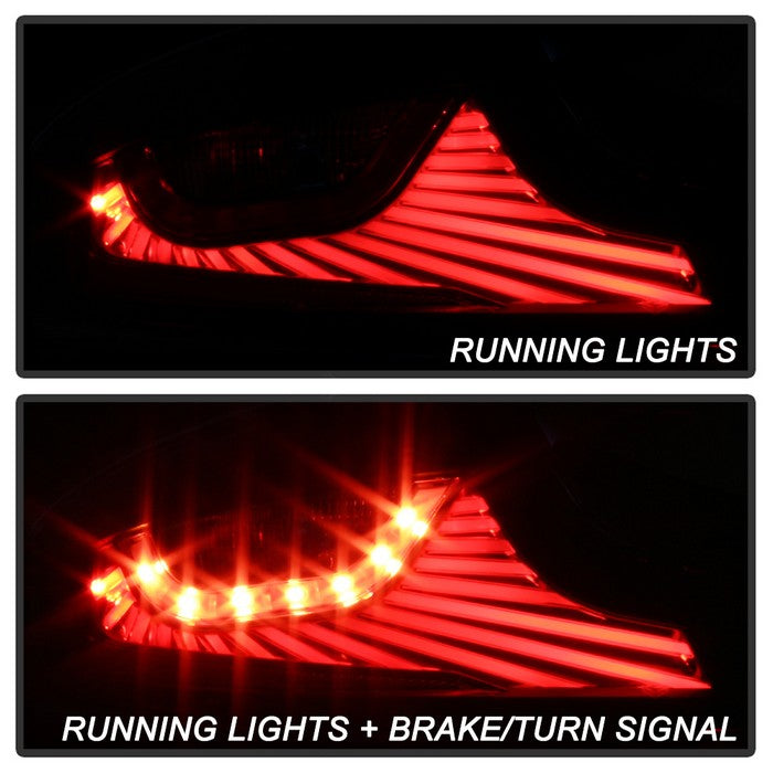 SPYDER xTune 03-05 Infiniti G35 Coupe LED Light Tube Style Tail Lights - Black (ALT-JH-IG3503-LEDLB-BK) 9037696