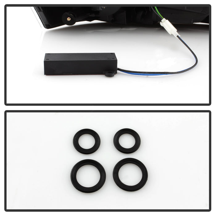 SPYDER xTune 03-05 Infiniti G35 Coupe Tail Lights LED Light Tube Style Black Smoked ALT-JH-IG3503-LEDLB-BSM 9037702