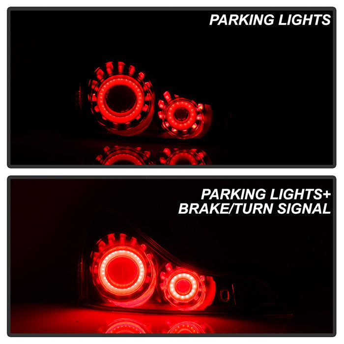 SPYDER xTune 08-13 Infiniti G37 Coupe LED Tube Style Tail Lights - Black Smoked (ALT-JH-IG37-2D-LBLED-BSM) 9048579