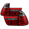 Spyder BMW E53 X5 00-06 4PCS Euro Style Tail Lights- Red Smoke ALT-YD-BE5300-RS 5000842