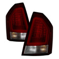 Spyder 05-07 Chrysler 3000C Verison 2 Light Bar LED Tail Lights - Red Clear (ALT-YD-C305V2-LED-RC) 5083364