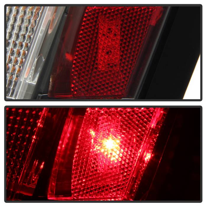 Spyder 05-07 Chrysler 3000C Verison 2 Light Bar LED Tail Lights - Red Clear (ALT-YD-C305V2-LED-RC) 5083364