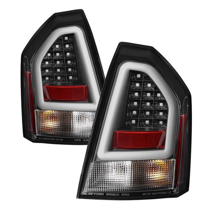 Spyder Chrysler 300C 08-10 V2 Light Bar LED Tail Lights - Black ALT-YD-C308V2-LED-BK 5083388