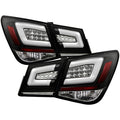 Spyder Chevy Cruze 2011-2014 Light Bar LED Tail Lights Black ALT-YD-CCRZ11-LBLED-BK 5076595