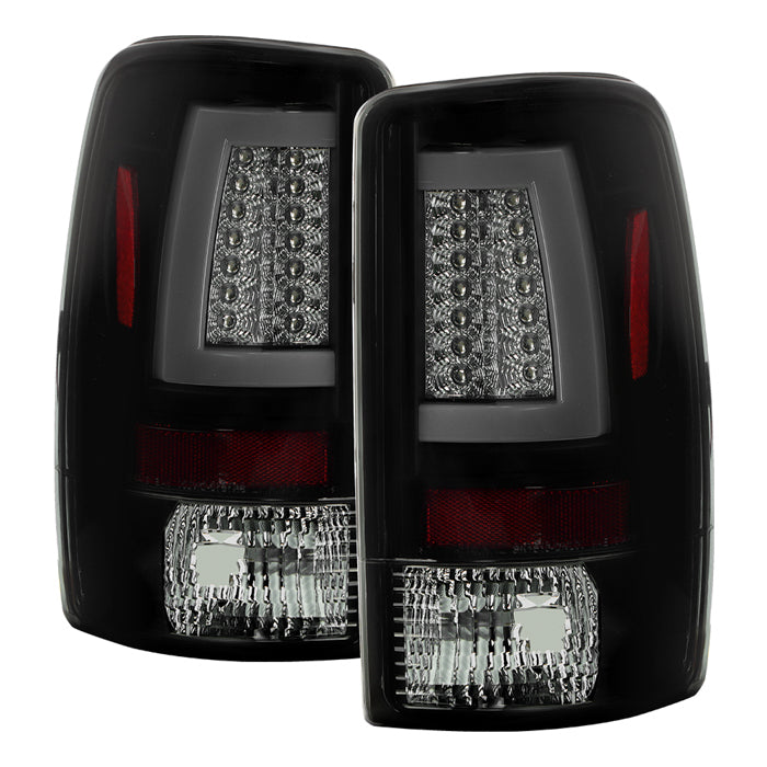 Spyder 00-06 GMC Yukon/Yukon XL V2 Light Bar LED Tail Lights - Blk Smoke (ALT-YD-CD00V2-LBLED-BSM) 5084156
