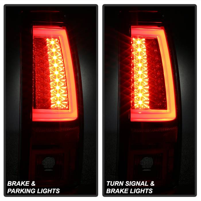 Spyder Chevy Silverado 1500/2500 03-06 Version 2 LED Tail Lights - Black ALT-YD-CS03V2-LED-BK 5081919