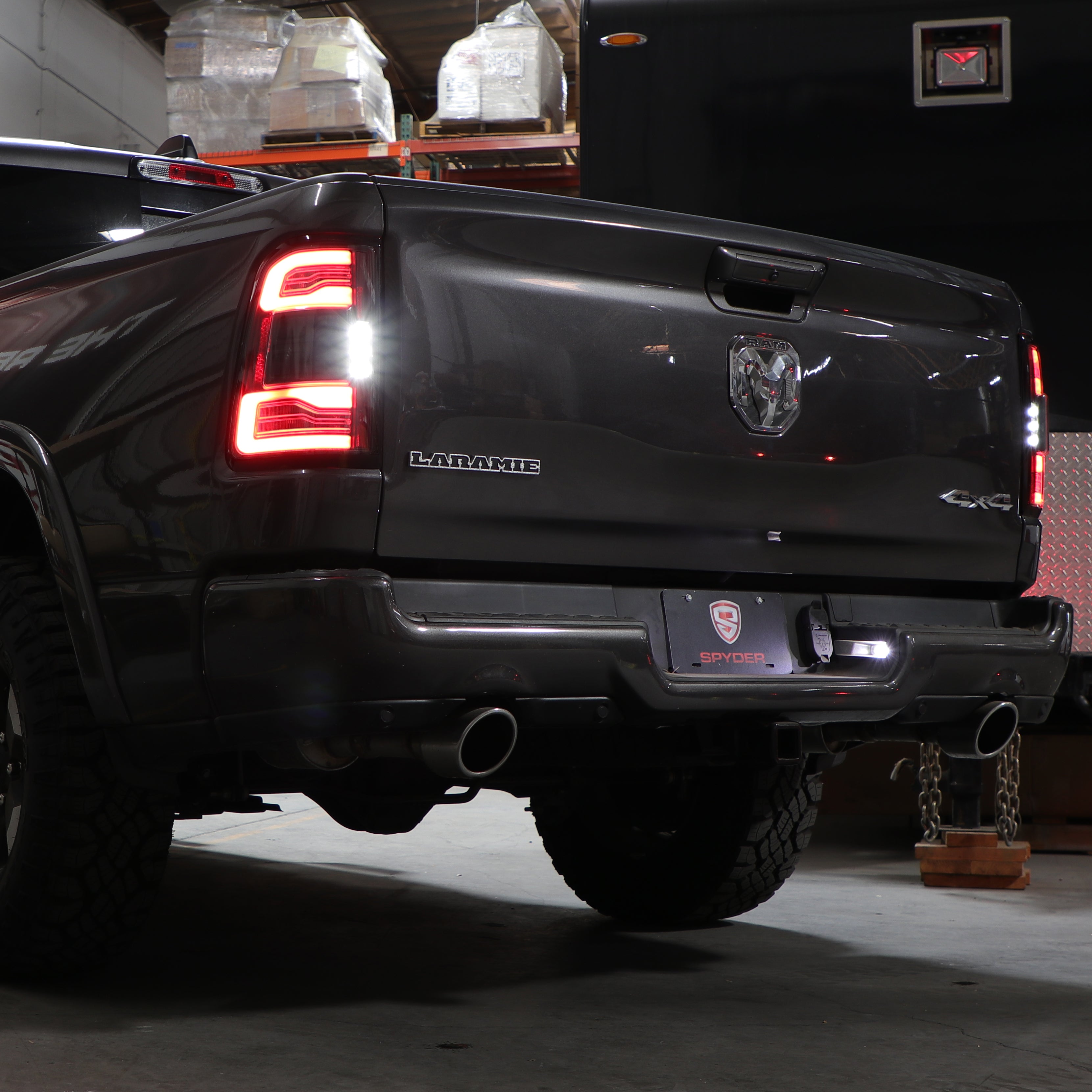 SPYDER Dodge RAM 1500 19-21 Factory LED Model LED Tail Lights - Red Clear ALT-YD-DR19LED-SEQ-BK 5088505