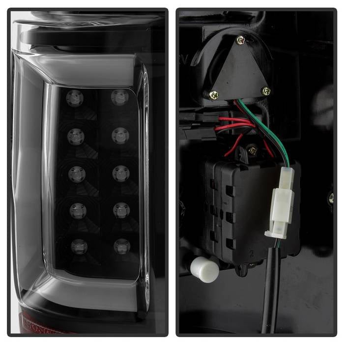 Spyder 04-08 Ford F-150 Projector Tail Lights - Light Bar DRL LED - Black ALT-YD-FF15004V2-LBLED-BK 5084170
