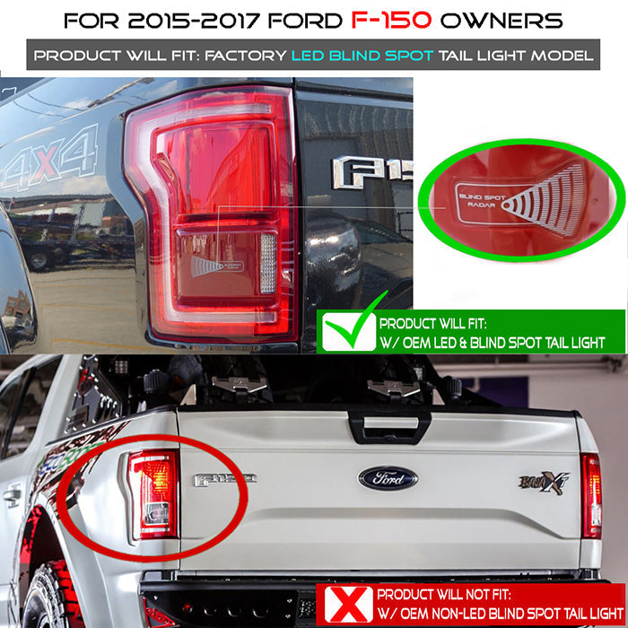Spyder 15-18 Ford F-150 LED Tail Lights (w/Blind Spot) - Black Smoke (ALT-YD-FF15015BS-LBLED-BSM) 5085337