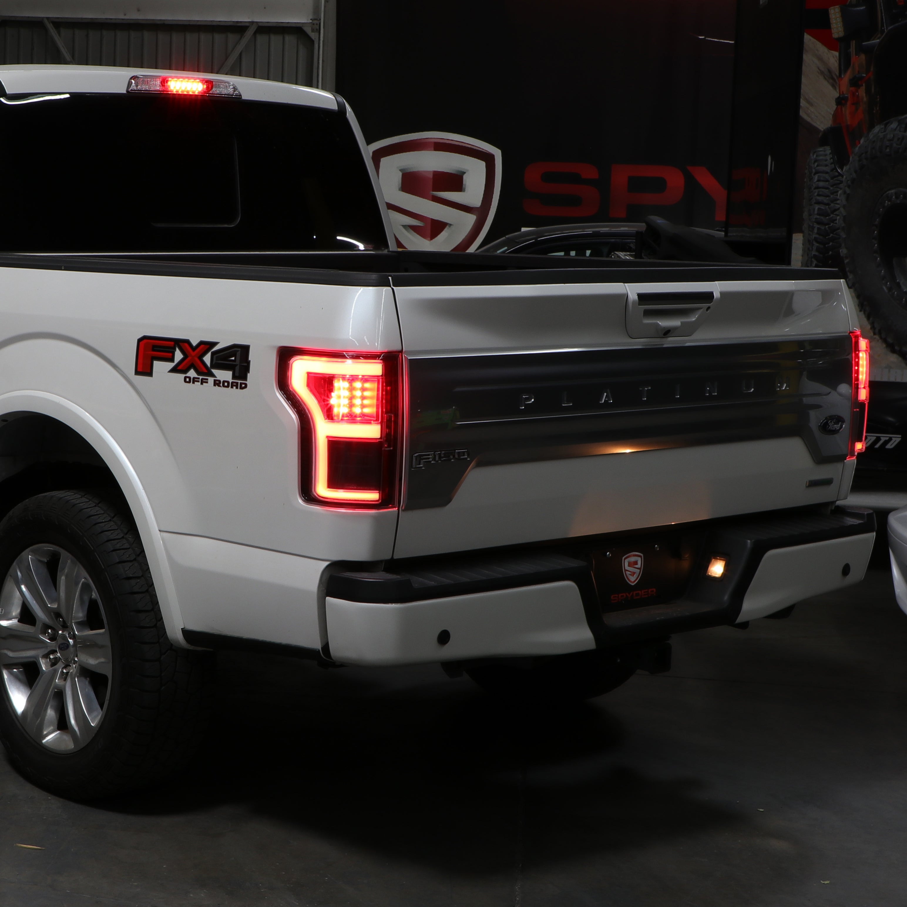 SPYDER 18-20 Ford F150 w/ Rear Blind Spot LED Tail Lights - Black (ALT-YD-FF15018BS-LED-BK) 5088550