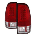 Spyder 97-03 Ford F150 Stylsd. F250 V3 Light Bar LED Tail Lights - Red/Clr ALT-YD-FF15097V3-LBLED-RC 5084453
