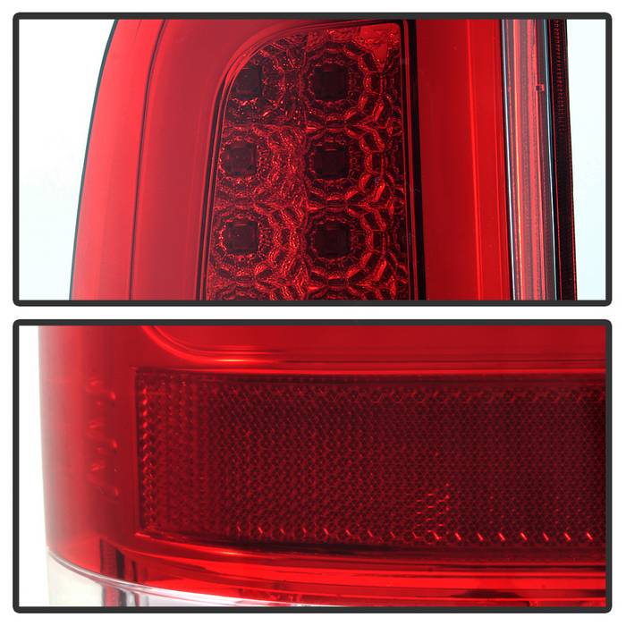Spyder 97-03 Ford F150 Stylsd. F250 V3 Light Bar LED Tail Lights - Red/Clr ALT-YD-FF15097V3-LBLED-RC 5084453