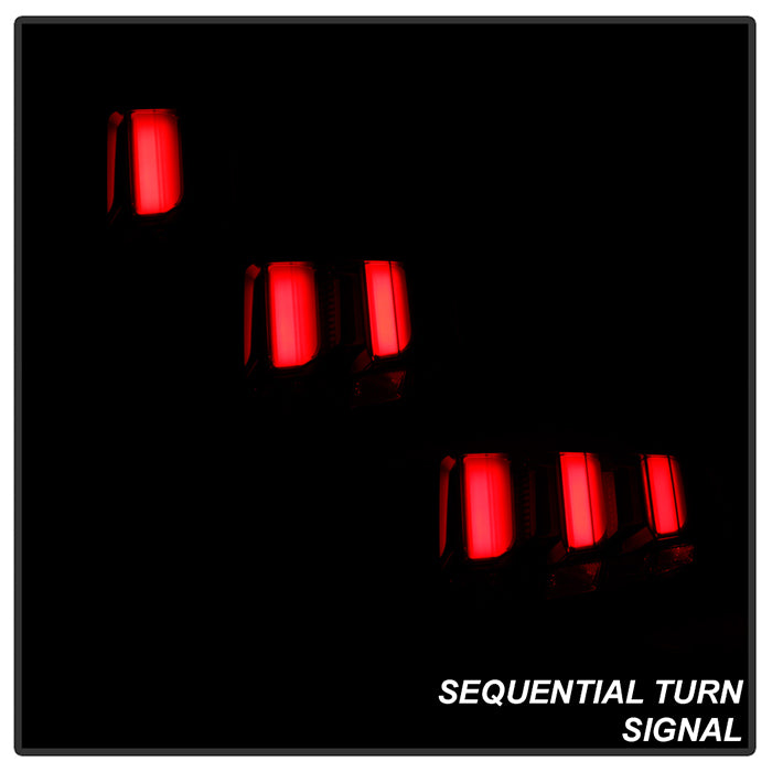 Spyder 10-12 Ford Mustang Red Light Bar LED Sequential Tail Lights - Blk ALT-YD-FM10-RBLED-BK 5085092