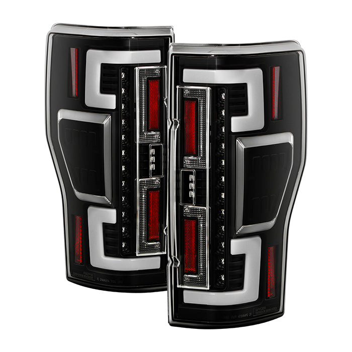SPYDER 20-21 Ford F250 Superduty LED Tail Lights - Black (ALT-YD-FS20HAL-LED-BK) 5088659
