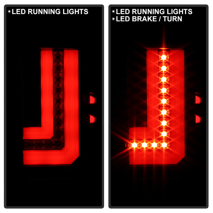 Spyder GMC Sierra 14-16 LED Tail Lights Black ALT-YD-GS14-LBLED-BK 5080660