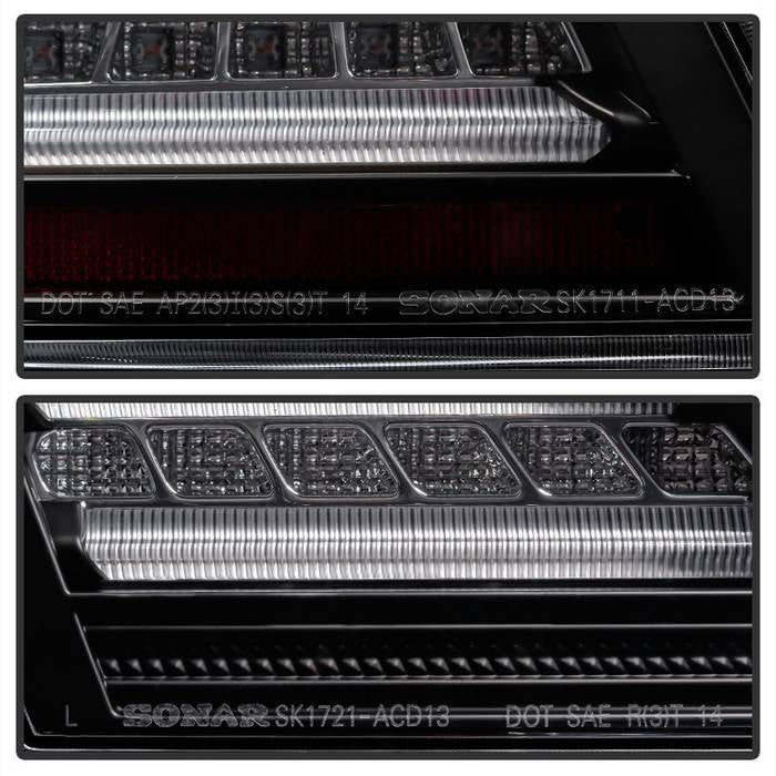 Spyder Honda Accord 2013-2015 4DR LED Tail Lights - Black ALT-YD-HA13LED-LED-BK 5082053