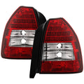 Spyder Honda Civic 96-00 3DR LED Tail Lights Red Clear ALT-YD-HC96-3D-LED-RC 5004949