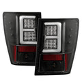 Spyder 07-10 Jeep Grand Cherokee Light Bar LED Tail Lights - Black ALT-YD-JGC07V2-LB-BK 5086655