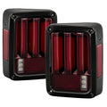 Spyder 07-16 Jeep Wrangler Version 2 Light Bar LED Tail Lights - Red Clear (ALT-YD-JWA07V2-LBLED-RC) 5084798