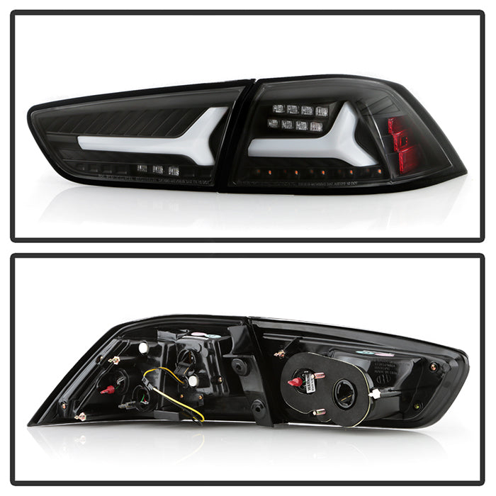 Spyder Mitsubishi Lancer/Evolution X 08-14 V2 LED Tail Lights - Black ALT-YD-ML08V2-SEQ-BK 5088130