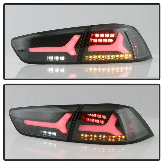 Spyder Mitsubishi Lancer/Evolution X 08-14 V2 LED Tail Lights - Black ALT-YD-ML08V2-SEQ-BK 5088130