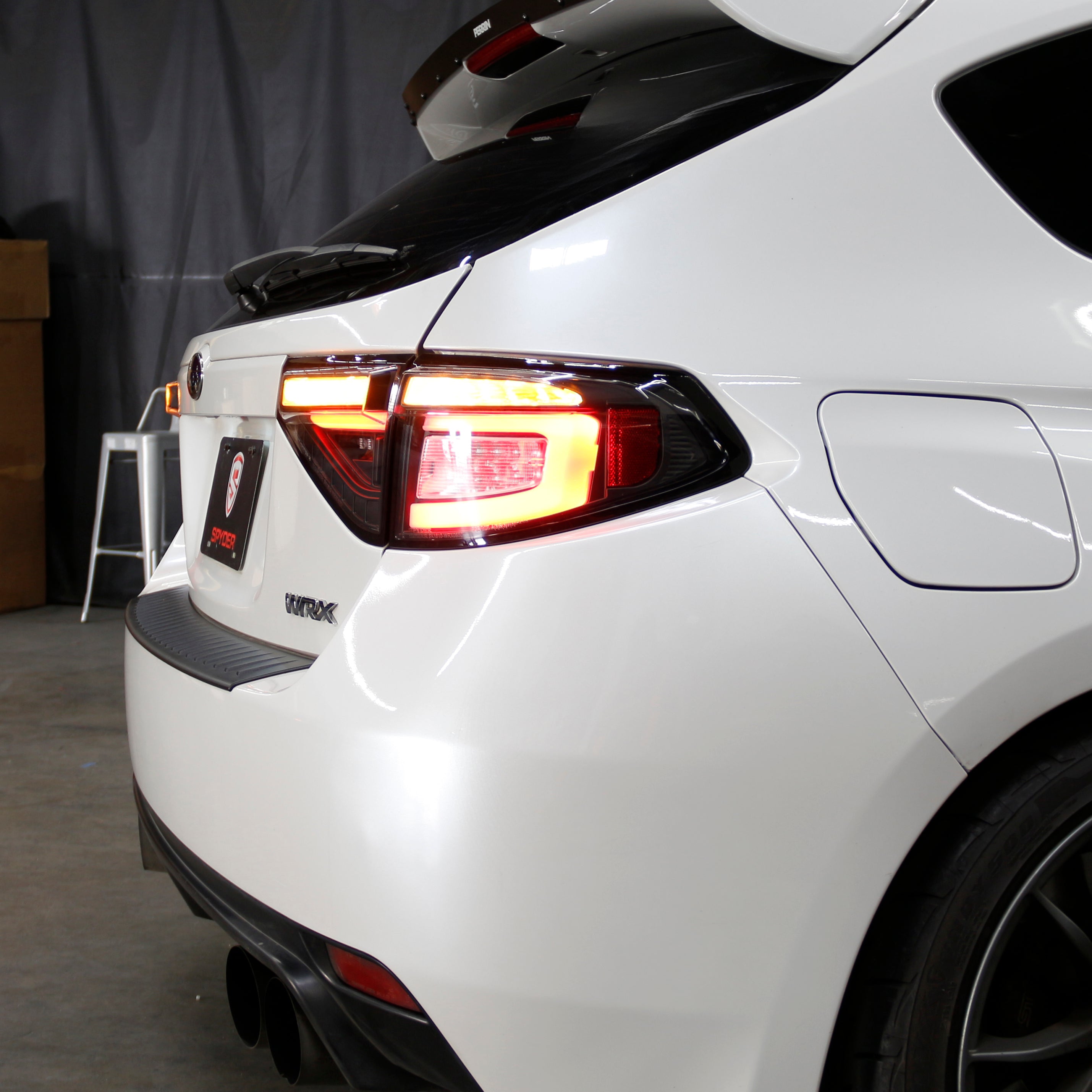 Spyder 08-14 Subara Impreza WRX Hatchback LED Tail Lights Seq Signal Black ALT-YD-SI085D-SEQ-BK 5086730